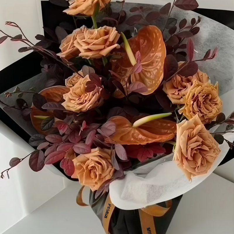دسته گل رز روت
