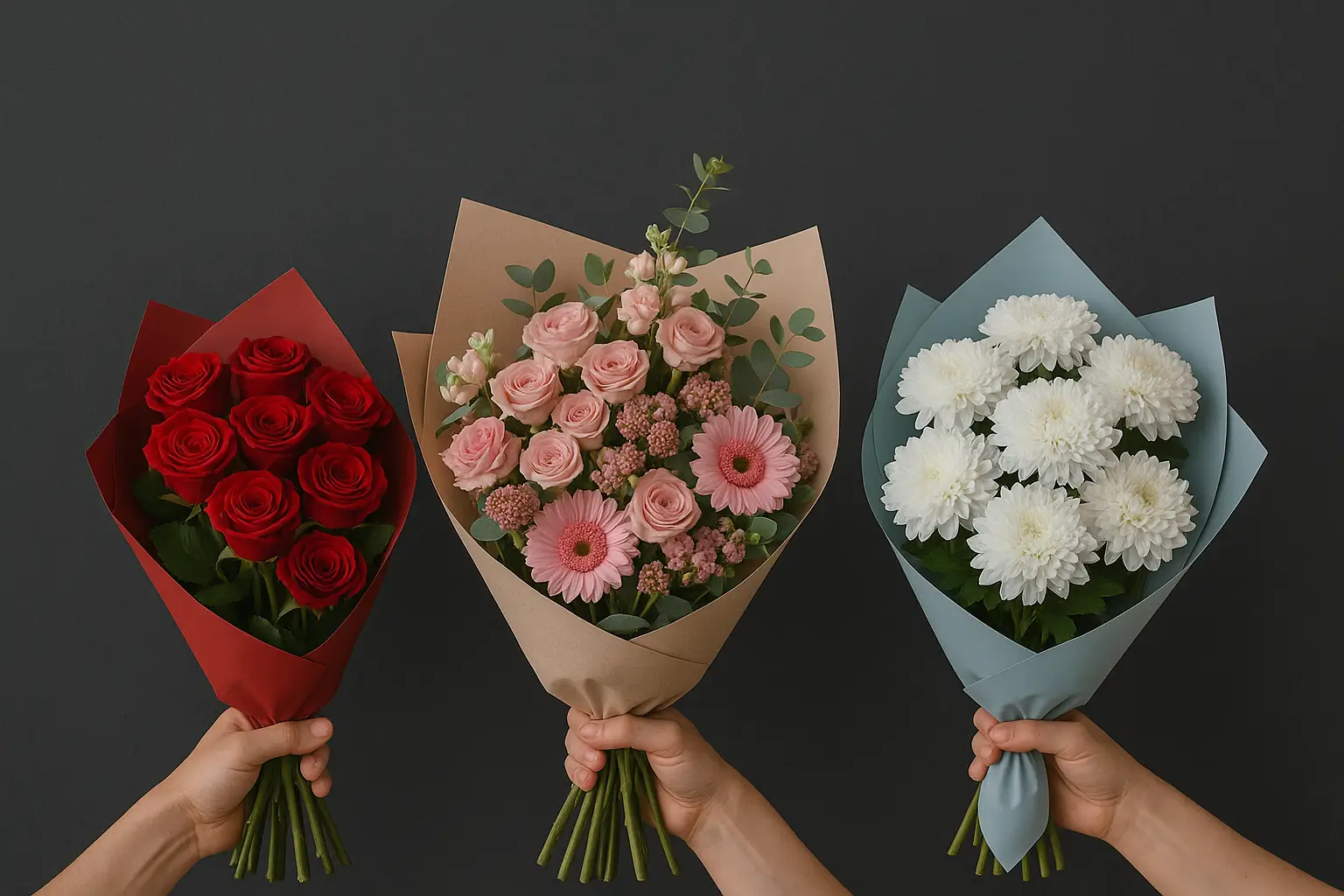 دسته گل لاله رنگی مناسب هدیه تولد